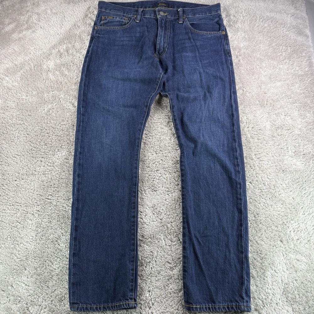 Polo Ralph Lauren Sullivan Slim Jeans Mens 32x32 Blue Dark Wash Denim Pants
